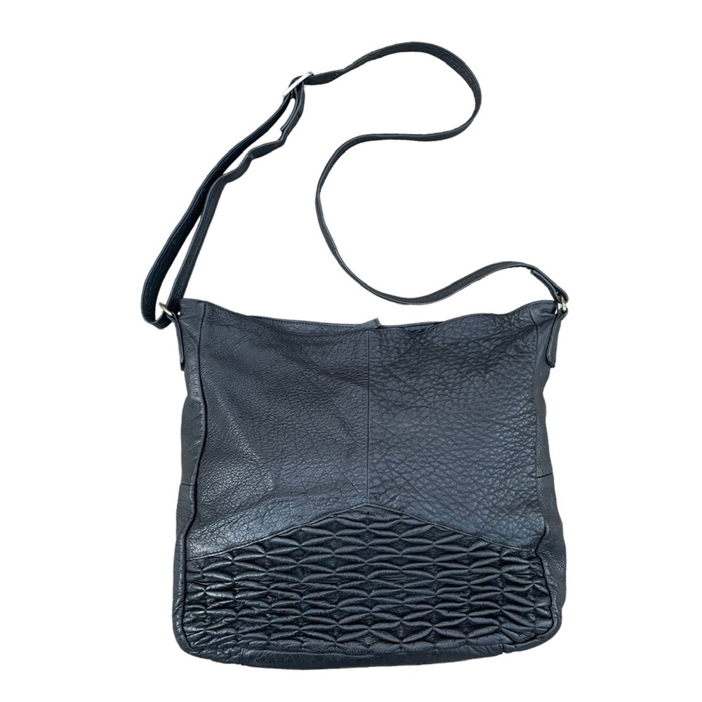 DAY&MOOD Isa black leather hobo purse bag